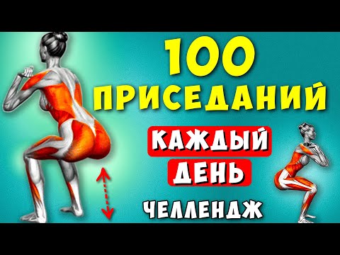 Видео: Вот, что будет с Вами, если Приседать по 100 раз Каждый день
