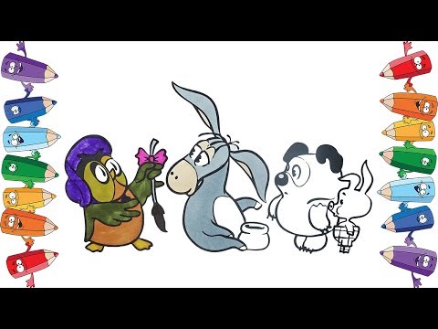 Видео: Винни-Пух  Пятачок  Иа раскраска для детей новая серия раскраски