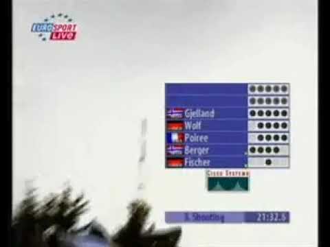 Видео: биатлон кубок мира 2004-2005 4 этап Оберхоф гонка преследования мужчины