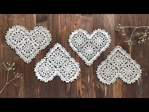 Видео: (92) СЕРДЦЕ крючком. ОЧАРОВАТЕЛЬНАЯ мини-САЛФЕТКА.