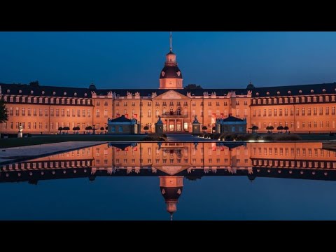 Видео: Прогулка по городу Карлсруэ. Посетим наш замок и история жёлтой дорожки.