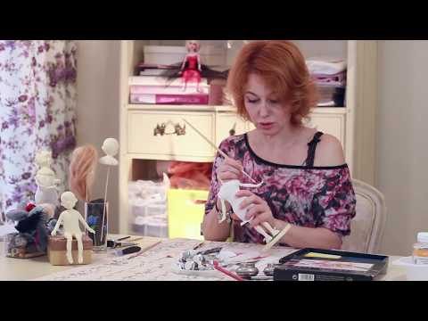 Видео: Интерьерная кукла -роспись. Урок 4