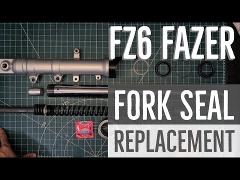 Видео: Замена сальника вилки мотоцикла - Yamaha FZ6 Fazer 600