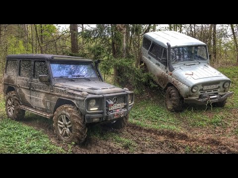 Видео: Жесткий оффроад. Тест тайрлоков. Обзор УАЗ. Мерседес Гелендваген/гелик.