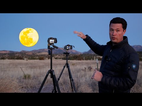 Видео: ЛАНДШАФТНАЯ ФОТОГРАФИЯ: Фотографируем восход полной луны от начала до конца