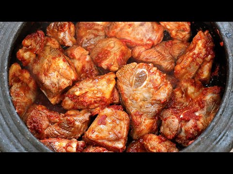 Видео: Рецепт рагу из баранины - Лучшее основное блюдо - Приготовление мяса с уксусом - Кулинария ASMR