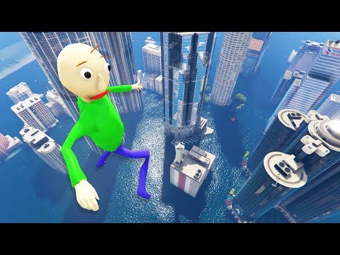 Видео: Балди в GTA 5: Безумные Рэгдоллы [Затопленный Лос-Сантос | Baldi's Basics] - Серия 1