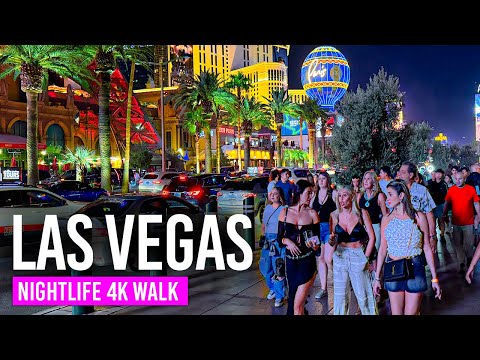 Видео: LAS VEGAS STRIP 🇺🇸 Ночная жизнь | Прогулка 4K по Городe Греха