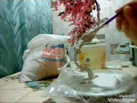 Видео: Обработка гипсом сакуру (часть 2)