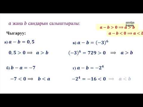 Видео: 8-класс  | Алгебра | Сан барабарсыздыктары