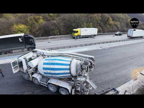 Видео: Ремонтни дейности по АМ Хемус от km 23 до km30 (край с. Чурек)