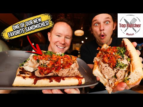 Видео: Легендарный сэндвич с поркеттой от шеф-повара Джеффа Мауро в Top Butcher Market (с шеф-поваром Дэ...