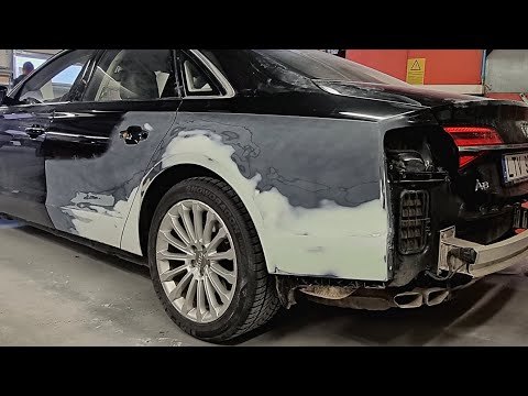 Видео: Audi A8 D4 | Repair car body | Ремонт кузова | Evercoat | Syrox