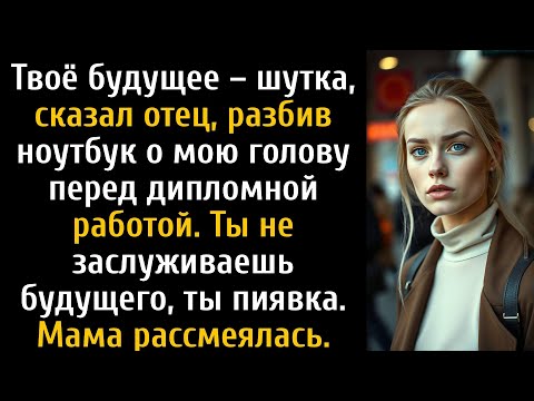 Видео: Отец разбил мой ноутбук о голову перед диссертацией — сказал «пиявка, ты не заслуживаешь».