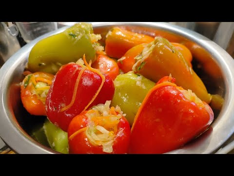 Видео: Божественный и полезный квашеный капустой и морковью болгарский перец. 