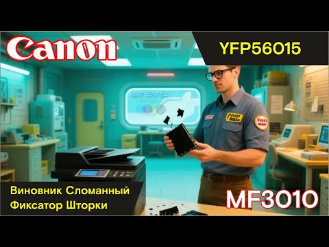 Видео: Canon MF3010 - YFP56015 / Виновник Сломанный Фиксатор Шторки