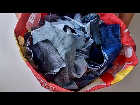 Видео: Вы собираетесь выбросить старые обрезки джинсов?