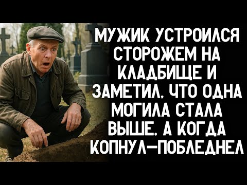 Видео: Мужик устроился сторожем на кладбище и заметил, что одна могила стала выше, а когда копнул-побледнел