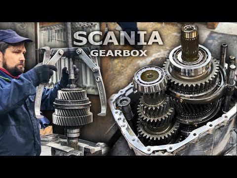 Видео: SCANIA GRS895. РЕМОНТ КОРОБКИ ПЕРЕКЛЮЧЕНИЯ ПЕРЕДАЧ. ЧАСТЬ 1: РАЗБОРКА
