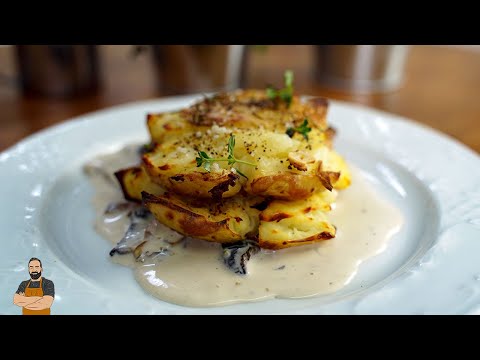 Видео: Запеченный картофель со сливочным соусом