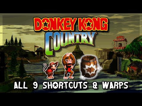 Видео: Рейтинг ВСЕХ 9 способов перемещения и коротких путей в Donkey Kong Country | Super Nintendo [Orig...