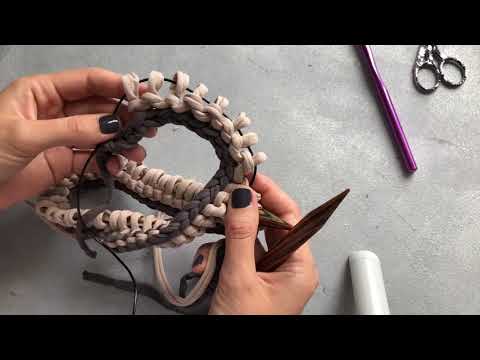 Видео: Пуф спицами