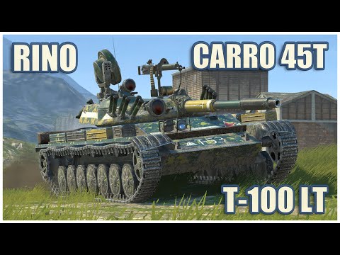 Видео: Carro 45t, Rinoceronte & Т-100 ЛТ • WoT Blitz Gameplay