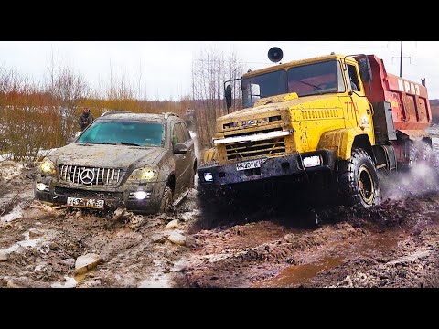 Видео: МАЖОРЫ VS ГРУЗОВИКИ в гиблом поле! Mercedes, Toyota, Range Rover против КРАЗ, ГАЗ, ЗИЛ