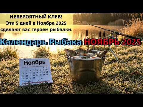 Видео: Календарь рыбака! Не пропусти самые клёвые дни ноября 2025!
