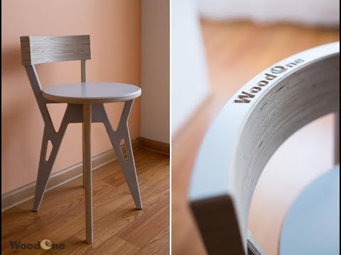 Видео: Современная табуретка из фанеры  /Modern stool made of plywood