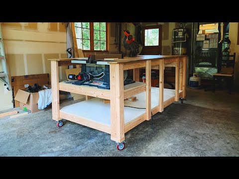 Видео: Создание совершенного мобильного стола и верстака для торцовочной пилы (доступны субтитры)