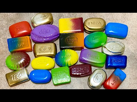 Видео: ASMR Soap/ cutting dry paint soap/ резка сухого крашенного мыла
