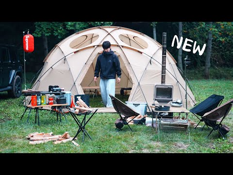 Видео: Открытая палатка короля! ⛺️ Сделать другу 'первый в жизни кемпинг'