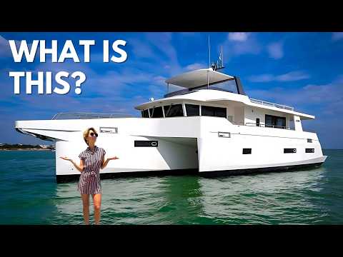 Видео: ДИАПАЗОН ХОДА 4700 М. М. 🤯 LEEN 72 Transatlantic Power Trimaran Full Hybrid Propulsion Yacht Tour