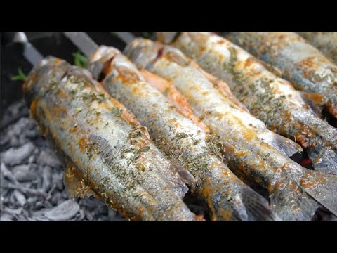 Видео: Шашлык из рыбы ФОРЕЛЬ. Во рту тает рыба!