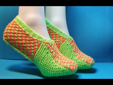 Видео: #395. ТАПОЧКИ СПИЦАМИ "МОРКОВОЧКИ" без швов ,на двух спицах