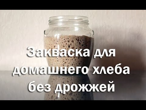 Видео: Закваска для домашнего хлеба без дрожжей  Рецепт и описание