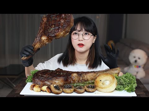 Видео: стейк томагавк на гриле🍖| Mukbang Asmr