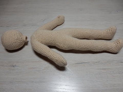 Видео: 1 КУКЛА крючком  вязаные игрушки амигуруми  мастер класс для начинающих МИР ВЫШИВКИ интернет магазин