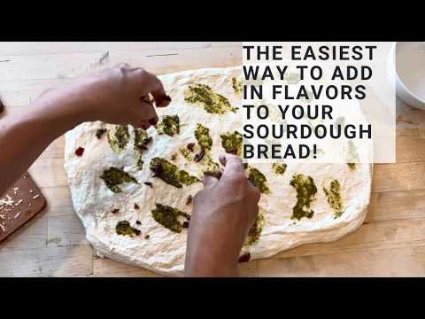 Видео: Как ДОБАВИТЬ вкусы в ваш хлеб на закваске: сыр, песто, халапеньо, лук. Вот как!