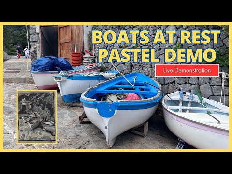 Видео: Демонстрация пастели «Лодки на стоянке»