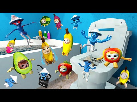 Видео: 🚽 УНИТАЗ ПРОТИВ СМУРФ КОТ ШАЙЛУШАЙ БАНАНА КОТ МЕ НЕКСТБОТЫ - Smurf Banana Cat в Garry's Mod !