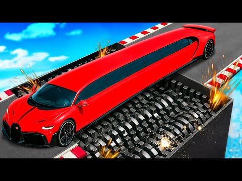 Видео: СМОЖЕТ ЛИ ЧИТЕРСКАЯ ТАЧКА ПРОЕХАТЬ ГИГАНТСКУЮ ДРОБИЛКУ В ГТА 5 ЭКСПЕРИМЕНТЫ GTA 5!