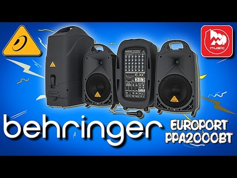 Видео: BEHRINGER EUROPORT PPA2000BT -  мощный звукоусилительный комплект