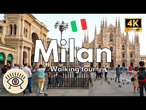Видео: Милан, Италия ✅ Ломбардия 4K «ПЕШАЯ ЭКСКУРСИЯ» | Прогулка с субтитрами! - Мода - АСМР