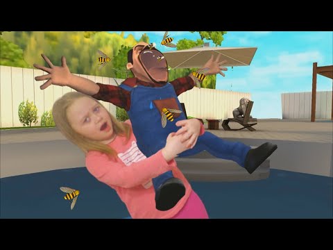 Видео: Scary Stranger 3D, прохождение уровня с пчелами! Испортили свидание Соседа с Мисс Ти!