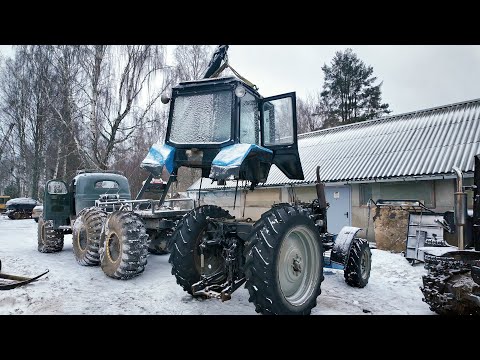 Видео: Строим самый быстрый трактор Беларус! Снимаем кабину и мотор!