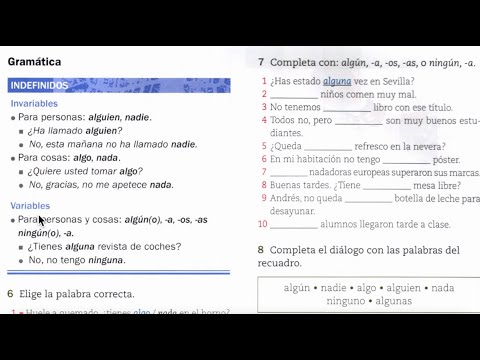 Видео: Уроки испанского А2 6.5. Слова: alguien, nadie; algo, nada; algún(o), -a, -os, -as; ningún(o)-a