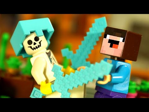 Видео: Лего НУБик и ЛАКИ БЛОКИ Майнкрафт - LEGO Minecraft Анимация и Мультики