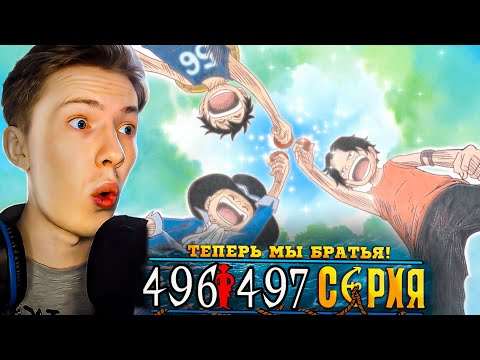 Видео: ТЕПЕРЬ МЫ БРАТЬЯ! Ван Пис / One Piece 496-497 серия ¦ Реакция